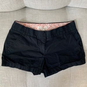 J. Crew Black Chino Shorts